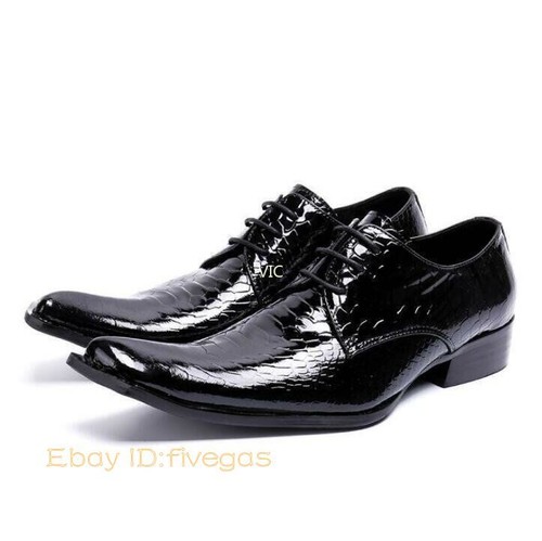 Mens Pointy Toe Party Stylish Dress Formal Real Leather Business Oxfords Shoes - 第 1/16 張圖片