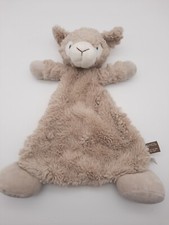 Demdaco Luna Llama Plush Rattle Blankie Lovey Security Blanket Baby 12"