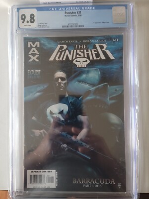 Marvel Comics Punisher #31 CGC 9.8 1st Appearance  Of Barracuda     