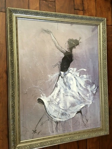 33W"x43” H LIVING THE DREAM by MARTA WILEY - DANCING, ACRYLIC GLASS & FRAME - Picture 2 of 12