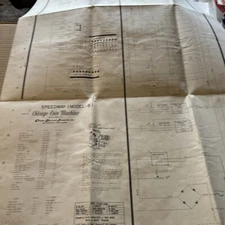 Original Speed Way (b) Schematics Chicago Coin Arcade Video Game manual