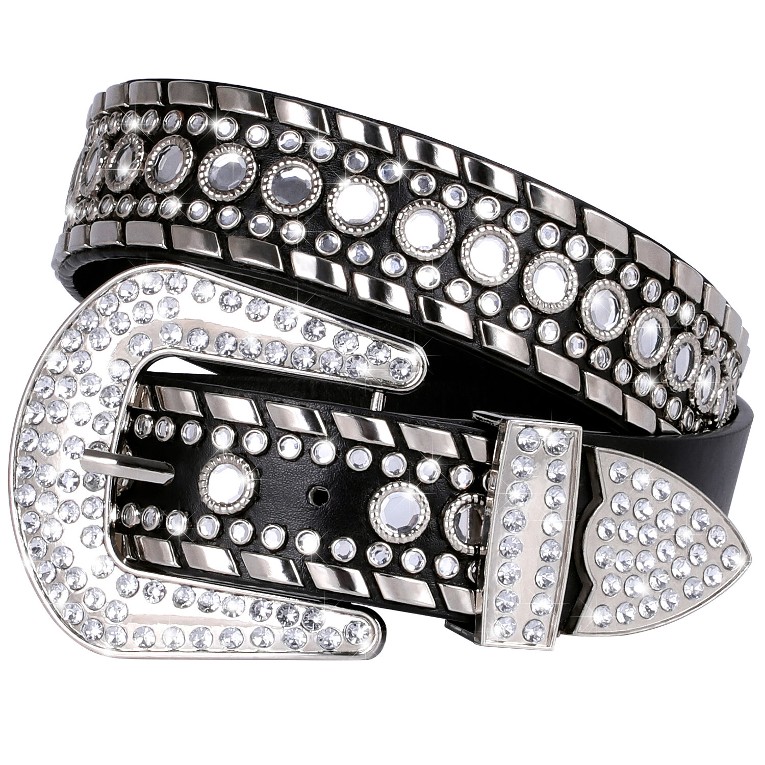 western rhinestone belts