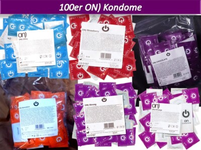   100 ON Kondome Clinic / Schokolade / Erdeere / XXL / Strong Condome