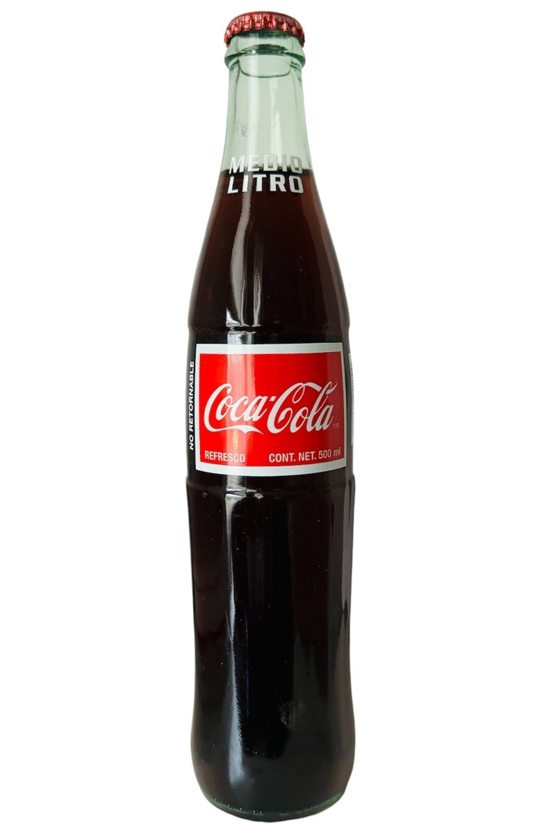 UNOPEN MEXICO ORIGINAL COCA COLA COKE CLASSIC BOTTLE MEDIO LITRO
