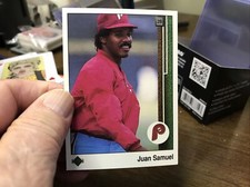 1989 Upper Deck Philadelphia Phillies Baseball Card #336 Juan Samuel