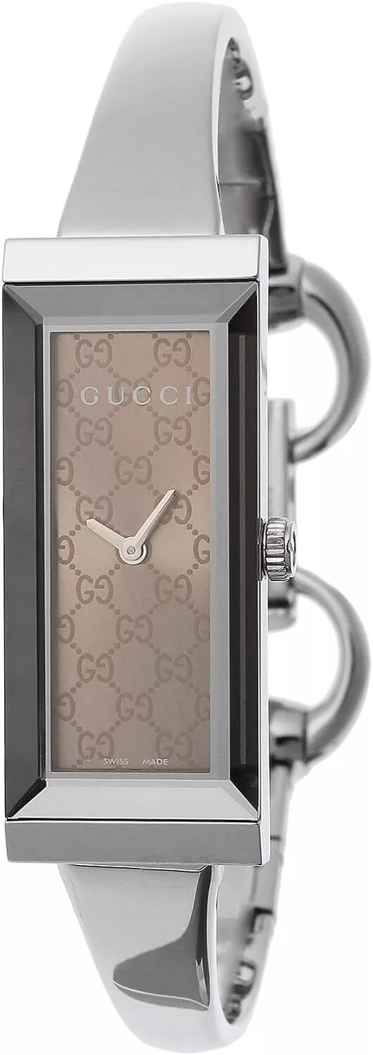 [Gucci] Montre Femme Cadre G Cadran Marron YA127510 Argent
