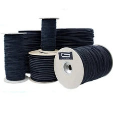 Golberg Black Shock Cord Bungee Cord - 1/8 Inch x 100 Feet