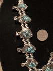 Native Jeweler Genuine ROYSTON Turquoise Nuggets Squash Blossom Necklace — photo 4