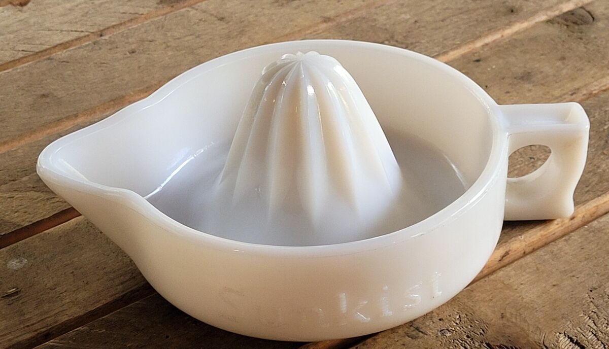 Large milk glass Sunkist Reamer Large milk glass Sunkist Reamer