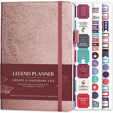 Legend Planner Weekly A5 5.5'' x 8.3'' , Rose Gold Undated