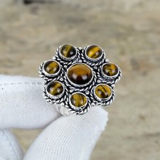 Natural Tiger Eye Ring Solid 925 Sterling Silver Antique Ring For Birthday Gifts