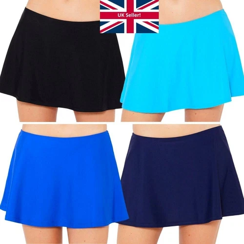 Scuba Women's Mix & Match Swim Skirt With Attached Brief Bottoms UK Seller 10-22