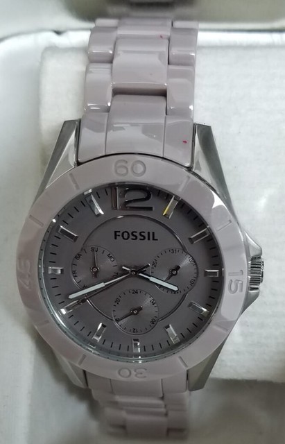Fossil Riley Ceramic CE1065 Wrist Watch 