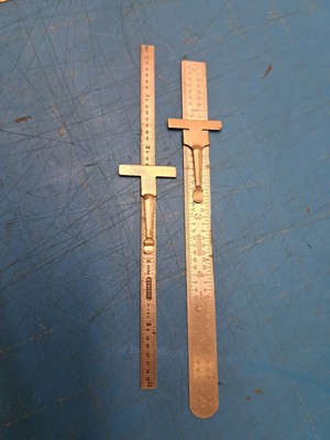 Vintage (2) General Machine Pocket Metal Rulers Measurers | eBay