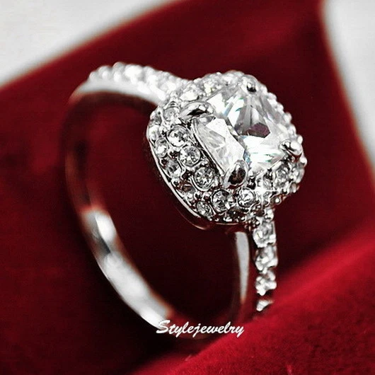 Gold zirconia shop engagement rings