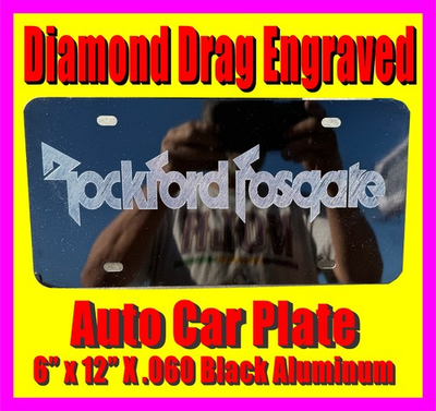 #ad #ad Rockford Rosgate Engraved Custom Car Tag License Plate Diamond Drag Engraving $28.99