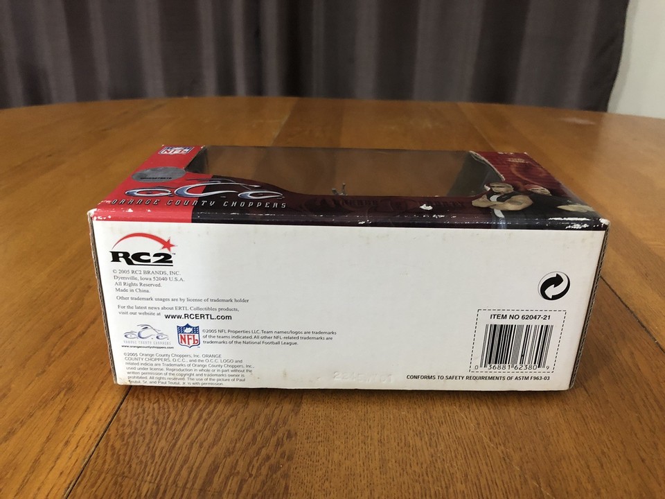 NEW 2005 ERTL ORANGE COUNTY CHOPPERS NFL NEW YORK GIANTS CUSTOM BIKE 1: ...