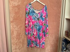 Lilly Pulitzer Kaisley Dual Neck Dress PRETTY IN PINK - Size XXL