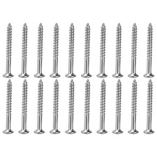20Pcs Electric Guitar Screw Stainless Steel Neck Plate Mounting Screws Silver
