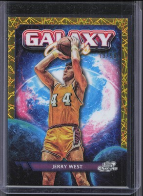 2023-24 Topps Cosmic Chrome #GG-26 Jerry West Galaxy Gold Laser #/50