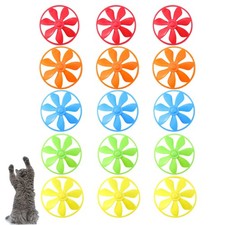 Sumind 15 Pieces Cat Fetch Toys Colorful Flying Propellers Chasing IMG 