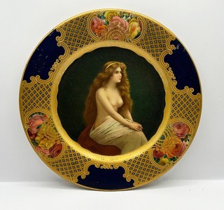 1905 Vienna Art Nouveau Tin Plate Nude Woman Coca Cola Advertising Image Litho