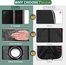 1PK Heavy Duty Garment Bag with Shoe Storage Travel Bag for Dresses, Suit, Co...