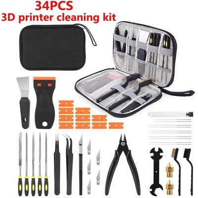 3D Printer Tool Kit with Storage Case 34PCS 3D Printer Cleaning Tool ...