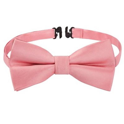  Bow Ties for Boys Pre Tied Toddler Bow Tie Adjustable Kids One Size A-pink