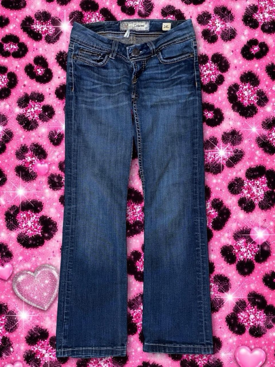 BKE Women's Stella Slim Fit Bootcut Jeans, Size 24, Lowrise Denim