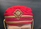Vintage Masonic Scottish Rite KCCH Crown Cap Red Gold Bullion Cross Hat — photo 5