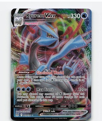 Kyurem VMAX 049/196 Holo Ultra Rare Lost Origin Pokemon Near Mint