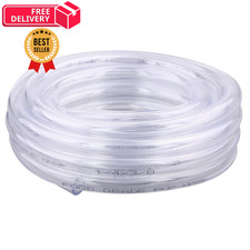 DERPIPE Clear Vinyl PVC Tubing 1/4" ID X 3/8" OD Plastic 3/8",