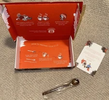 New RYZE Mushroom Coffee Wooden Acacia Stir Spoon Scoop Set with Empty Box