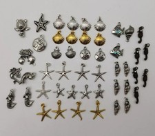Sea Beach Marine Themed Jewelry Charms - Lot of 48