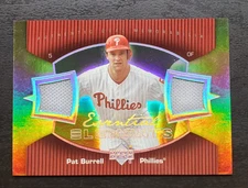 2007 Elements Pat Burrell Essential Elements Dual GU Relic #EE-PB Phillies