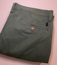 Polo Ralph Lauren Pants Mens 32x32 Olive Stretch Cotton Twill Classic Chino Pony