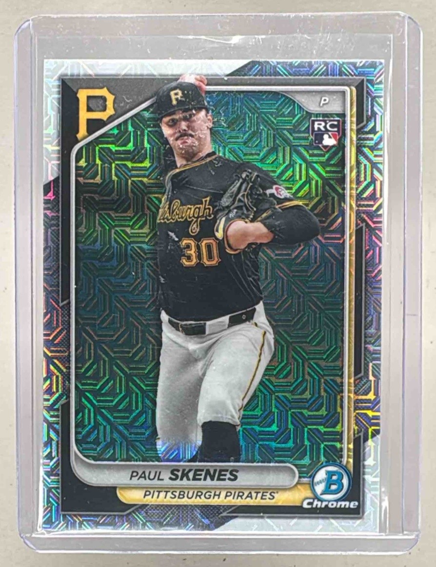 Paul Skenes 2024 Bowman Chrome #31 Mega Refractor Rookie RC