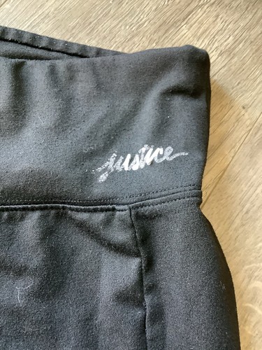 Justice Girl Active Youth Size 14 16 Athletic GUC Capris Legging Black Sheer - Picture 11 of 11