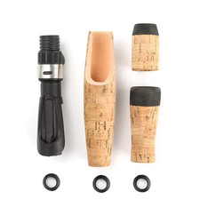 1 Set Casting Reel Seat Composite Cork Fishing Rod Handle Split Grip Repair Pole