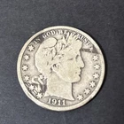 1911-S Barber Half Dollar Average Circ 90% Silver