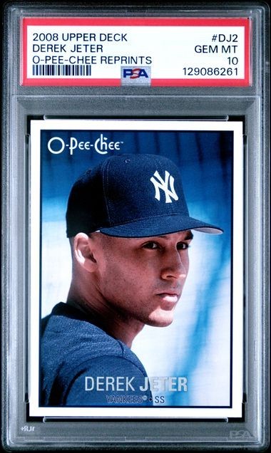 2008 UD O-Pee-Chee Reprints Derek Jeter PSA 10 GEM *Pop 1* Yankees #DJ2     cc17