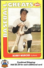 Bobby Murcer 1991 Swell Baseball Greats #117 New York Yankees
