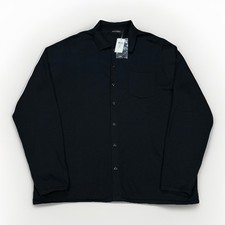 Paul Fredrick Supima Cotton Knit Button Shirt Black 2XL NWT