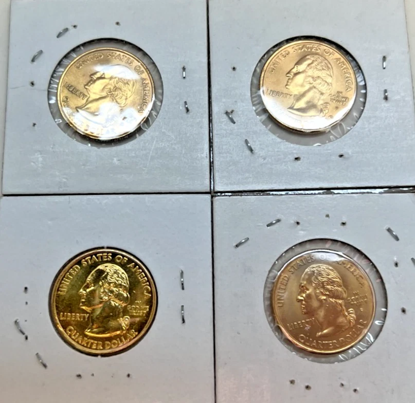 2000 P 24 karat gold Overlay State Quarter (4 coins) - Image 2 of 2