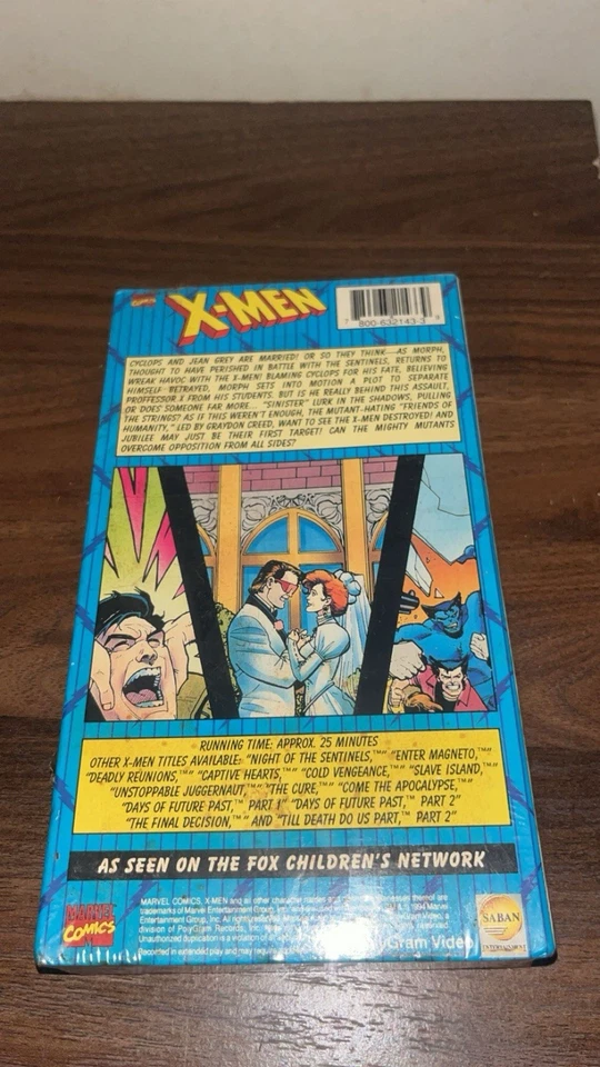 X-Men Till Death Do Us Part Part 1 Marvel Comics Cartoon VHS Tape Vol. 13 Foto 2 de 2