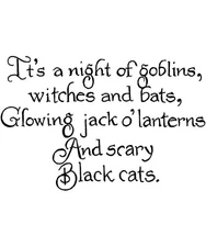 Halloween Saying Black Cats Wood Mounted Rubber Stamp NORTHWOODS M11514 New