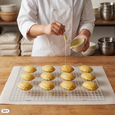 2 pcs Cooling Rack for Baking, Baking Rack, Thick Wire Cookie Rack