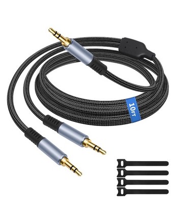 3.5mm 1 to 2 Audio Splitter, 3.3 FT 3.5mm Y-Splitter Stereo Audio Cable, for ...