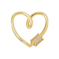 1PC 18K Gold Plated Screw Clasps, Closure Connector Carabiner CZ Pave GBF103